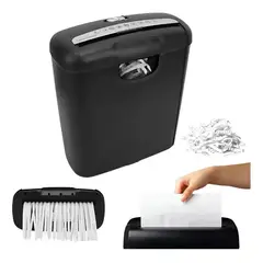 EVERSO - Destructora Trituradora De Papel 6 Hojas 10 Litros Oficina