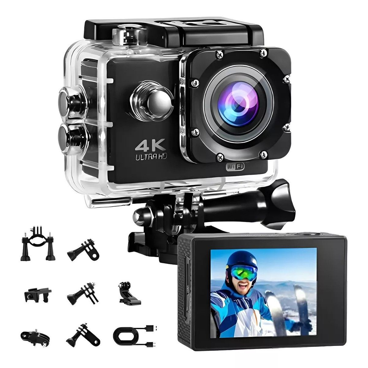 GENERICO - Cámara Deportiva Go Pro 4k Sports Ultra Hd Dv Profesional