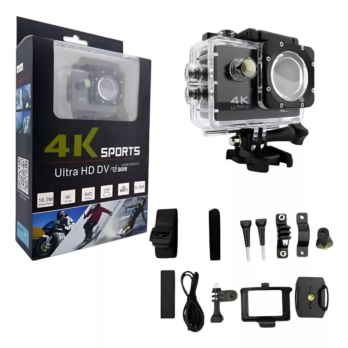 GENERICO - Cámara Deportiva Go Pro 4k Sports Ultra Hd Dv Profesional