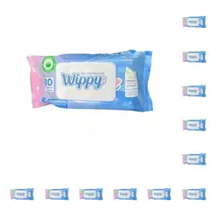 VIDA BUENAS - Caja 12 Toallitas Húmedas Water Wippy Con Tapa De 80 Unidade