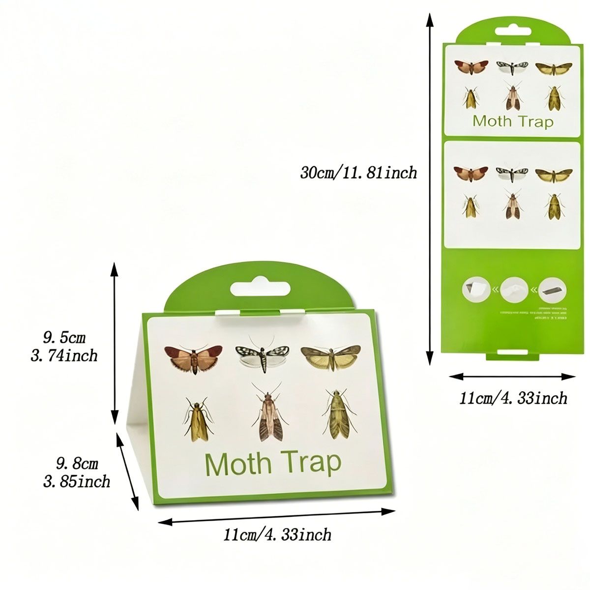 MOONCORE - Trampas Adhesivas para Polillas de Despensa, Pack de 12 Unidades
