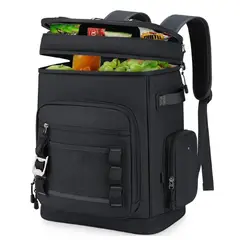 GENERICO - Cooler 30 Litros Nevera Mochila Camping 45 X 31cm Negro