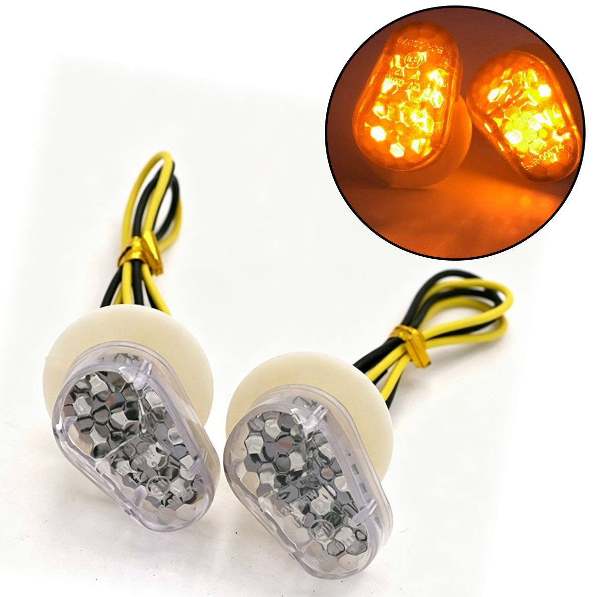 MOONCORE - Intermitentes Led Delanteros Para Motos Deportivas Yamaha