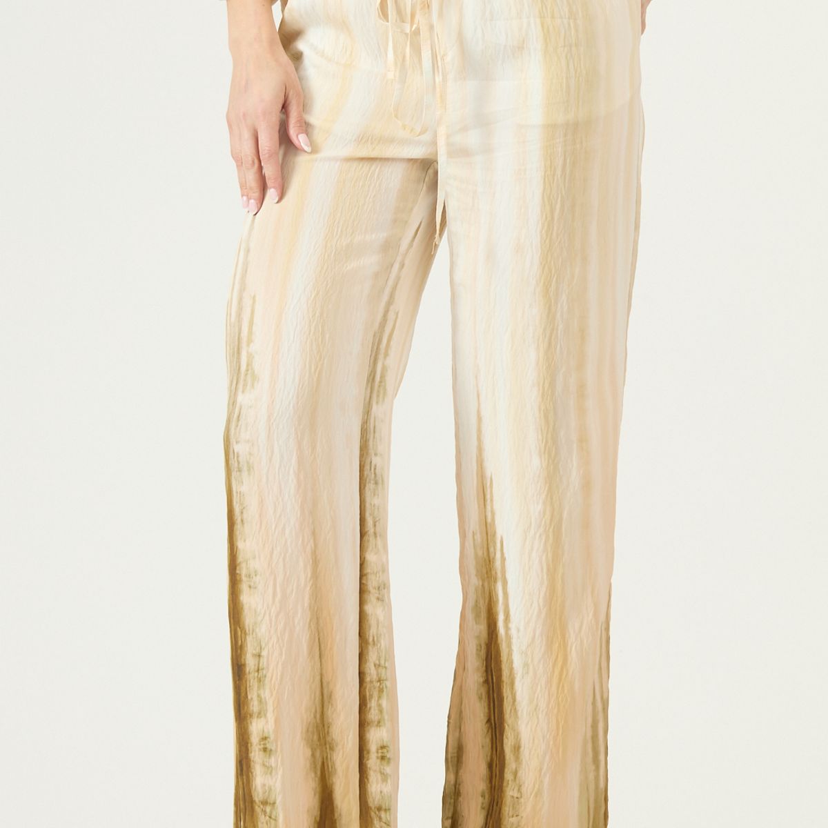PRIVILEGE - Pantalon Palazzo Estampado Beige Cod 2013565