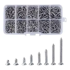 GENERICO - Kit 800 Tornillos Surtidos Para Madera M2*4 M2*6 M2*10 M20