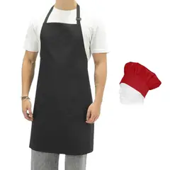CHEF OUTFITTERS - Set Cocinero Chef Pechera o Delantal y Gorro