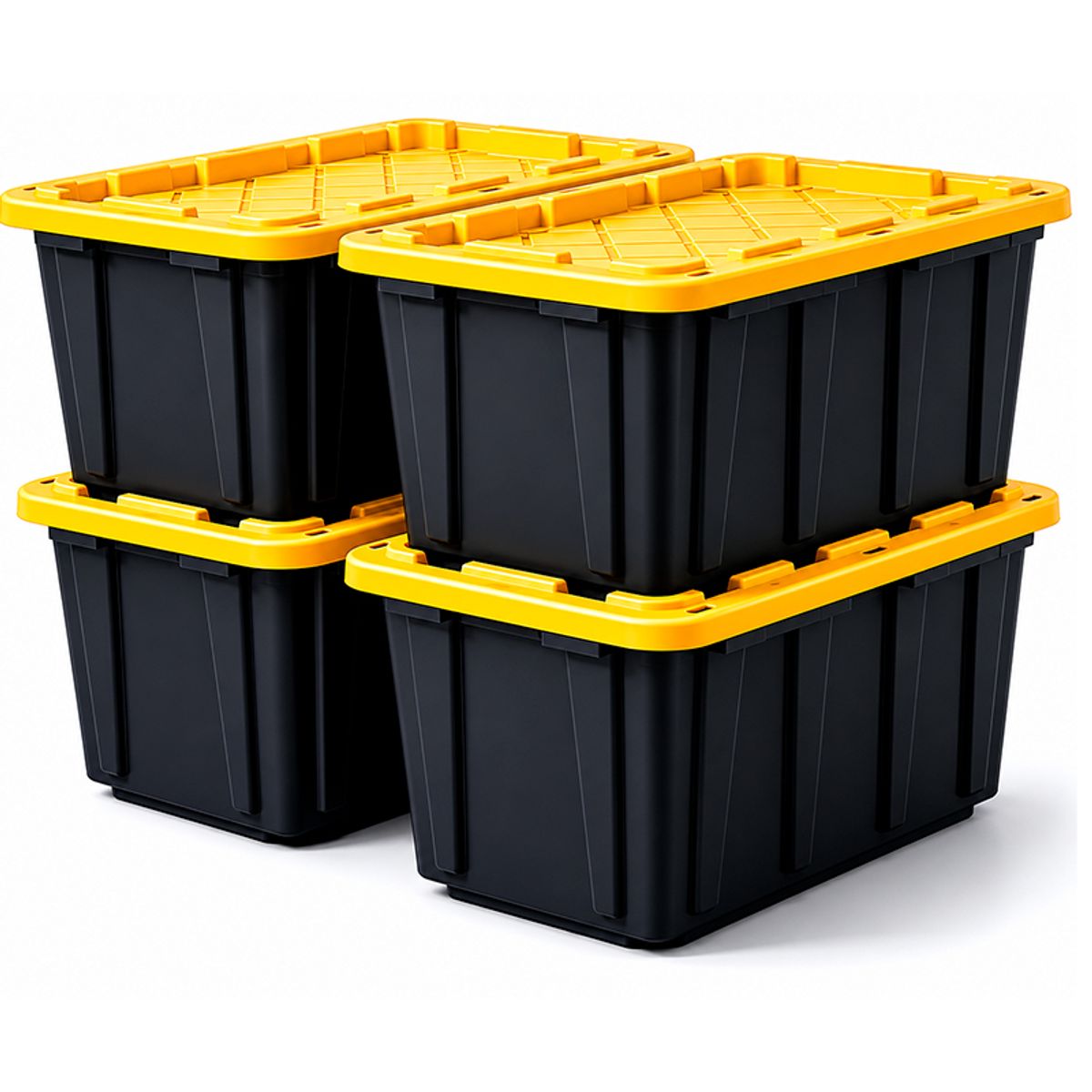 WAKESHOME - Cajas Logística Organizadora 100litros Apilable Pack de 4