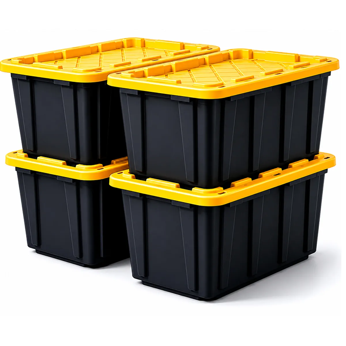 WAKESHOME - Cajas Logística Organizadora 100litros Apilable Pack de 4
