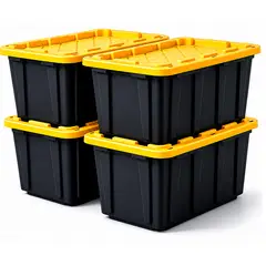 WAKESHOME - Cajas Logística Organizadora 100litros Apilable Pack de 4