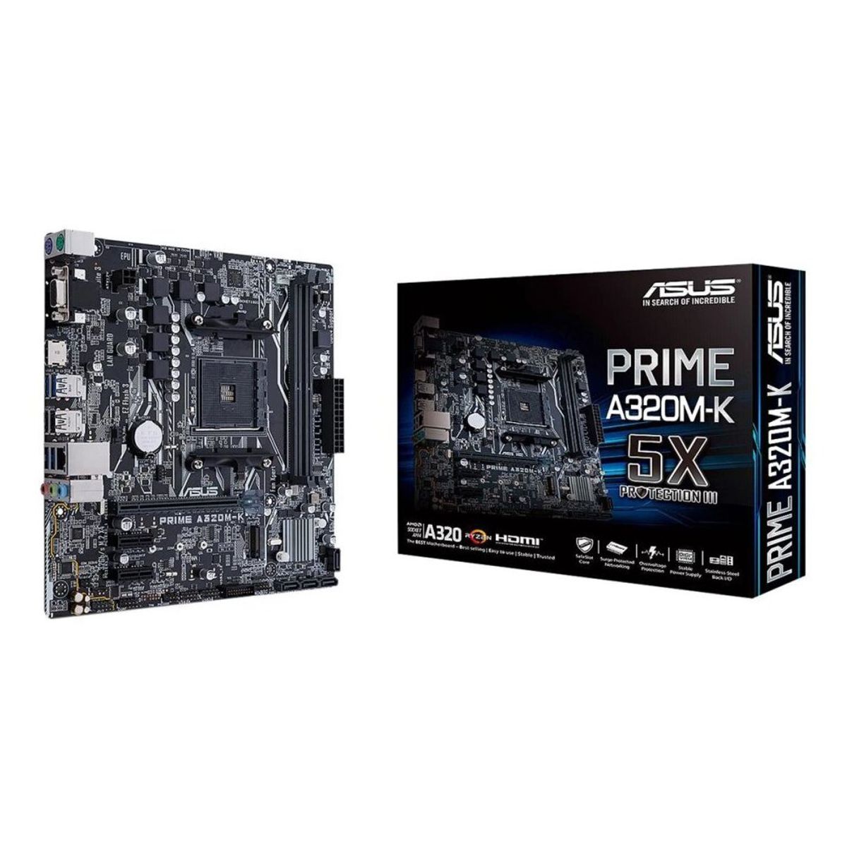 ASUS - Placa Madre Asus Prime A320M-K Amd Ryzen Am4