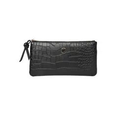 POLLINI - Billetera Monedero con textura Mujer Negro