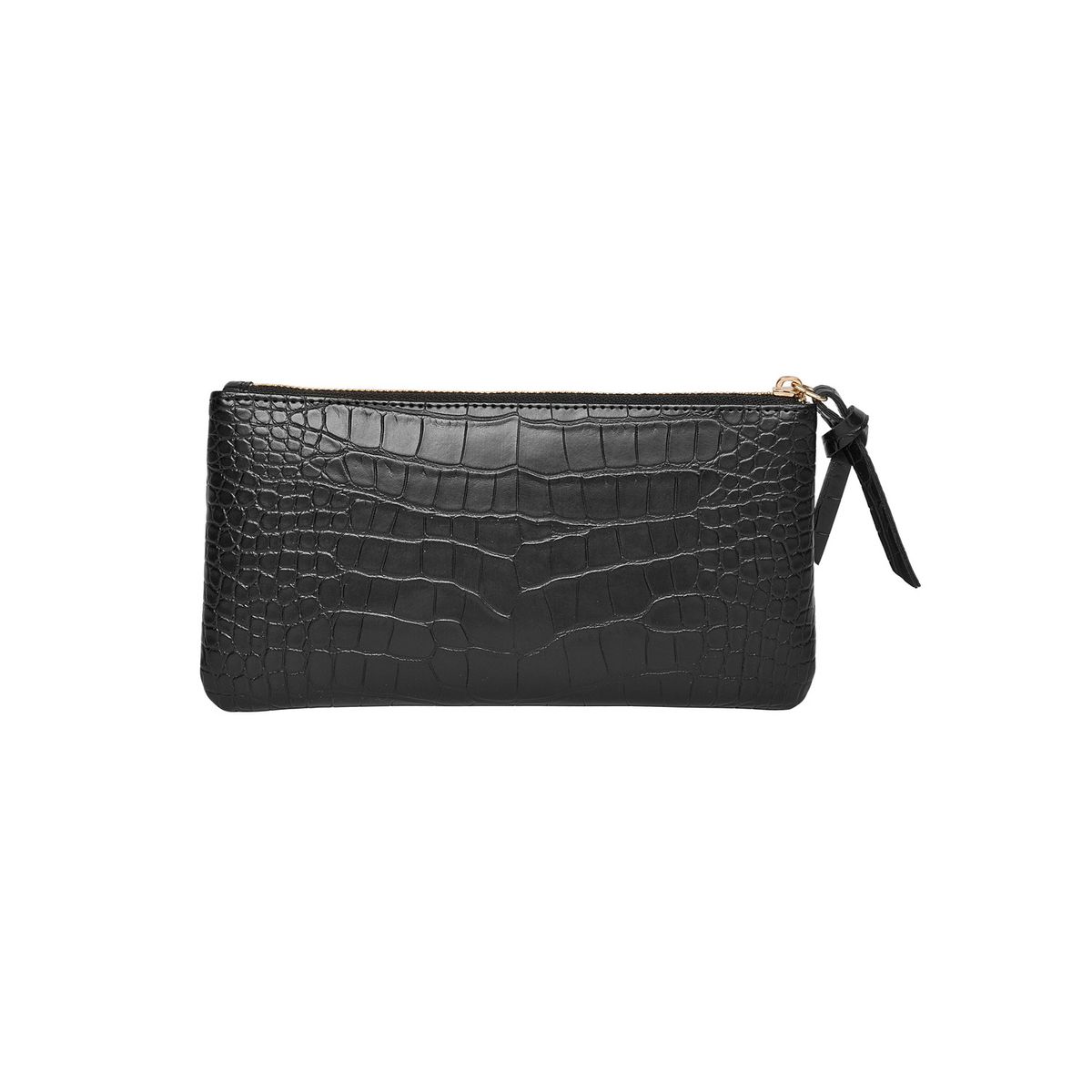 POLLINI - Billetera Monedero con textura Mujer Negro Pollini