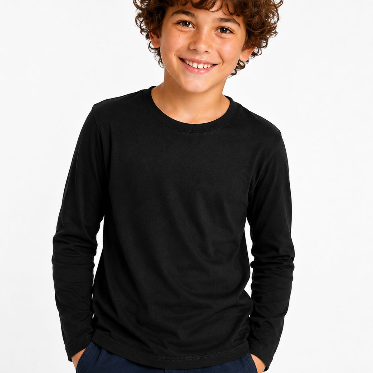 ROLY - Polera Manga Larga Niño Y Niña Roly 100% Algodón Cuello Redondo