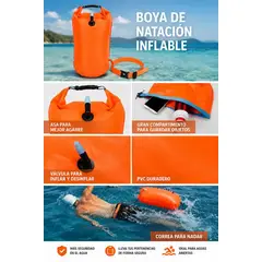 AQUASPORT - Boya Natacion Aguas Abiertas Con Bolso Seco