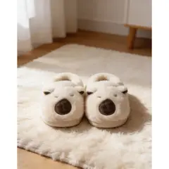 APOSTOL - Pantuflas De Peluche Capibara Para Niños Cerradas Talla 28 A 37