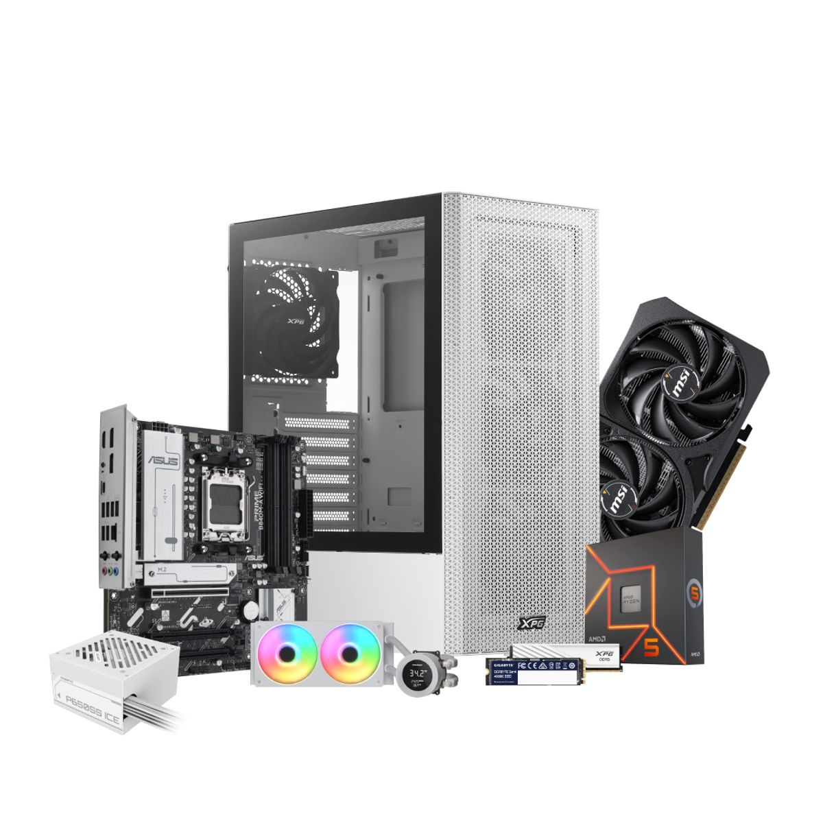 GENERICO - PC GAMER GOLD - AMD RYZEN 5 7600X - M/B ASUS B840M-A