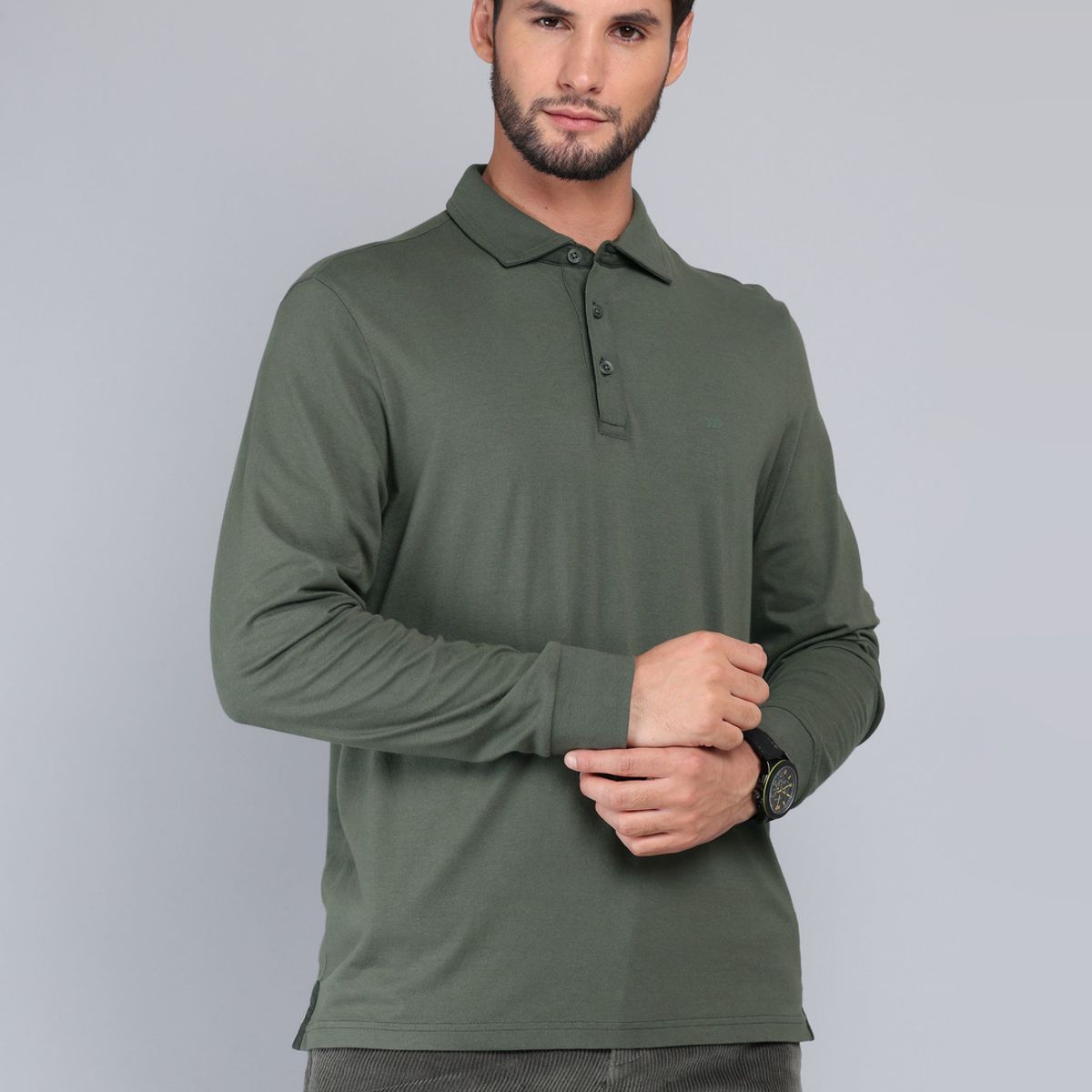 ARROW - Polera Lisa Stone Wash Regular Fit Verde Arrow ARROW