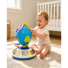 GENERICO - Juguete Didáctico Globo Terráqueo Interactivo con Luces y Sonido