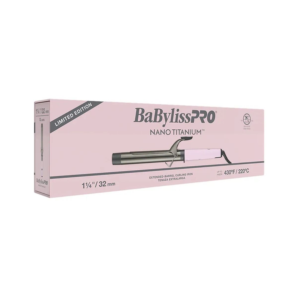 BABYLISS PRO - Ondulador Extralargo 32mm Babylisspro Rosa Edición Limitada