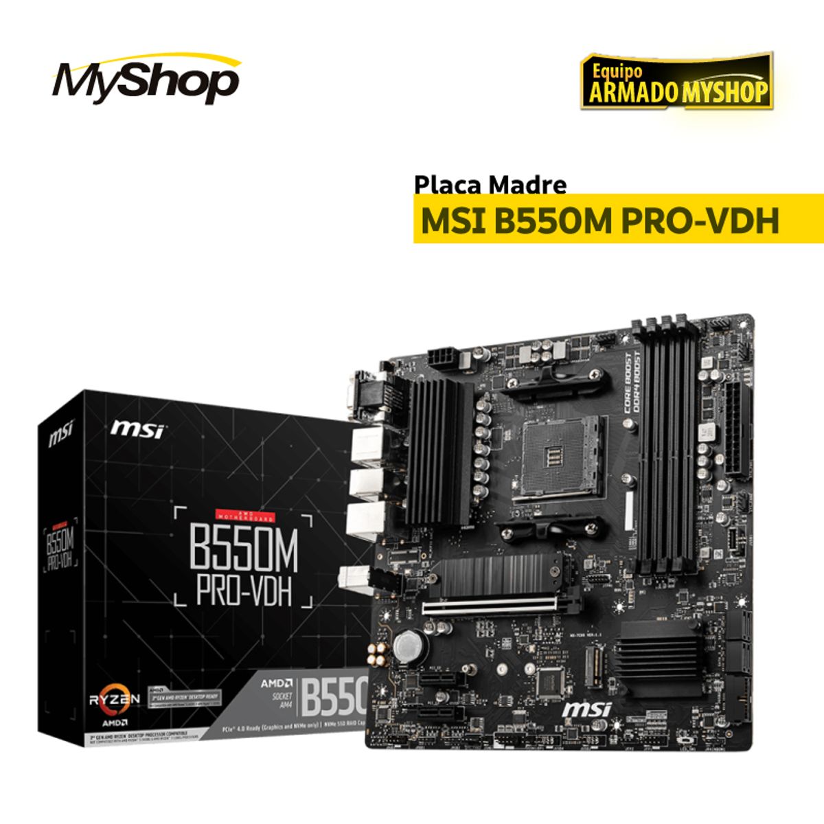 GENERICO - PC GAMER GOLD - AMD Ryzen 7 5700 - M/B MSI B550M PRO