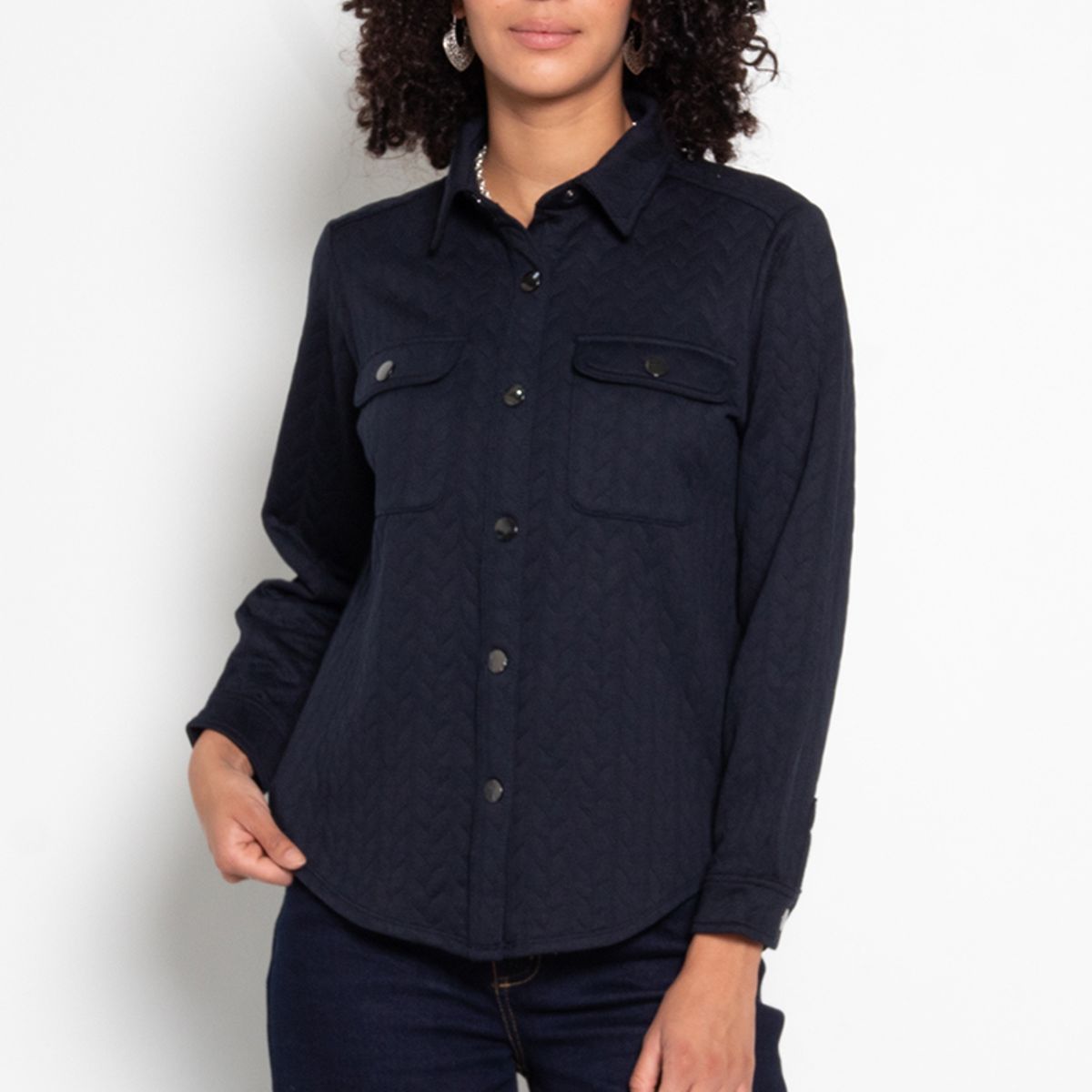 WADOS - BLUSA MANGA LARGA ABOTONADA EN DELANTERO CON BOLSILLO Y TAPETA