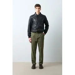 VELEZ - Vélez Chaqueta Aviador Cuero Hombre Nila Negro