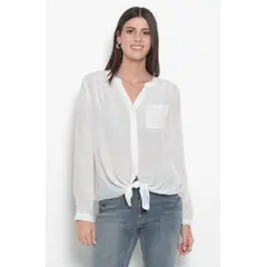 WADOS - BLUSA MANGA LARGA ESCOTE V ABOTONADA EN DELANTERO CON BOLSILLO