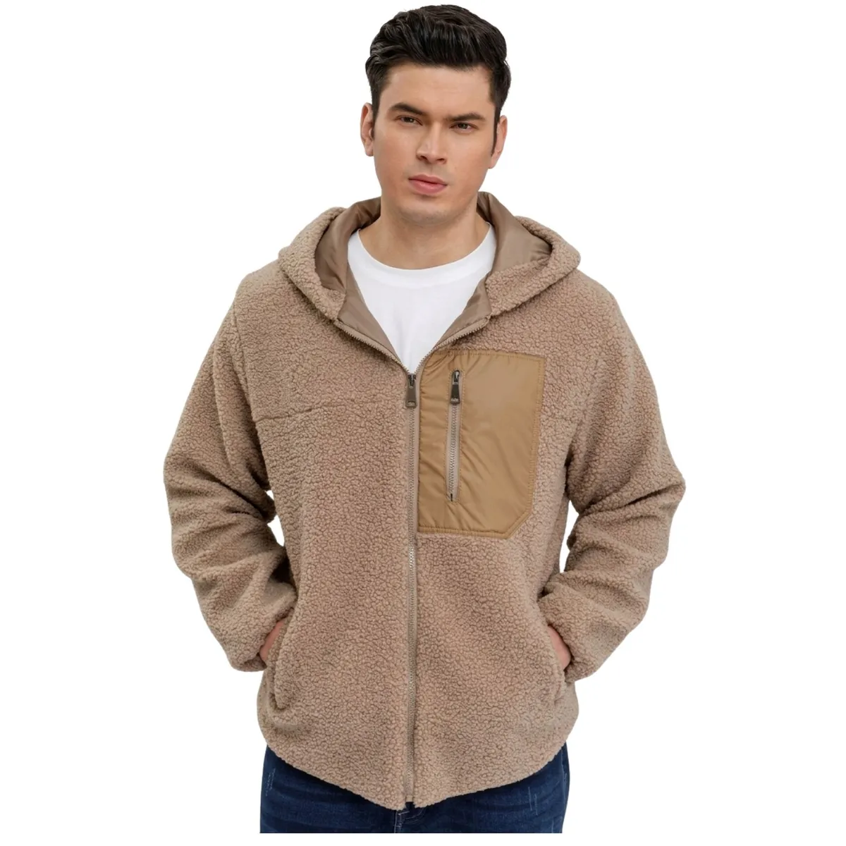 LIKE SHOP - Poleron Peludo Corderito Canguro Hombre Premium 254