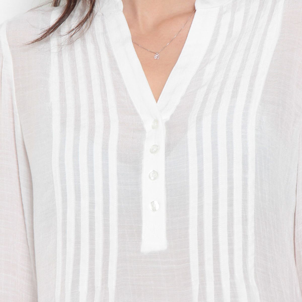 WADOS - BLUSA MANGA LARGA ESCOTE V ABOTONADA EN DELANTERO