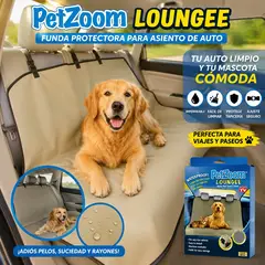 MOVI - Funda Cubre Asiento para Mascotas 2 Plazas Impermeable para Auto