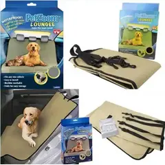MOVI - Funda Cubre Asiento para Mascotas 2 Plazas Impermeable para Auto