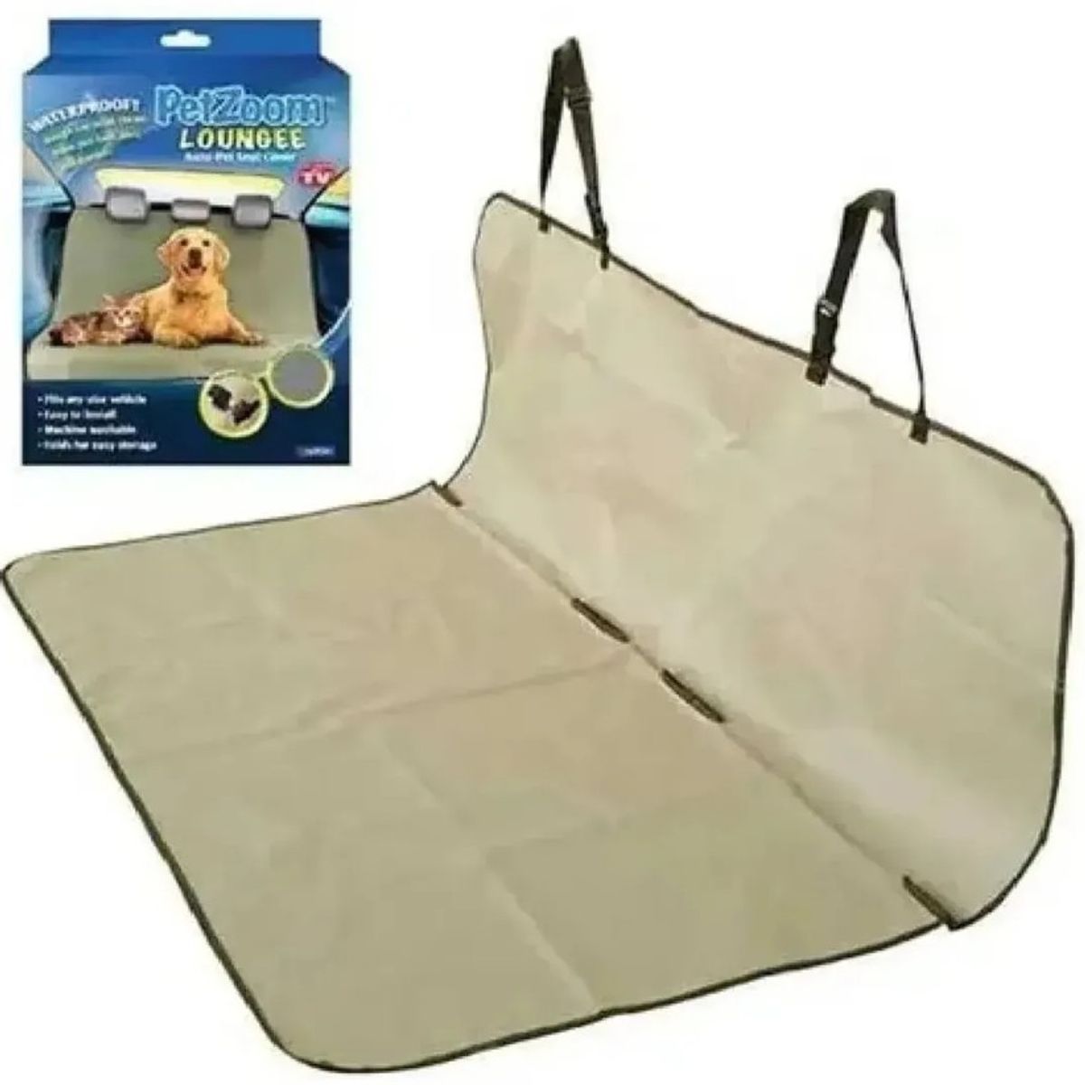 MOVI - Funda Cubre Asiento para Mascotas 2 Plazas Impermeable para Auto