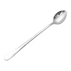 GENERICO - Pack 6 Cucharas Postre Helado Para Batir 20cm Acero Inox. Mango Plateado BELUG