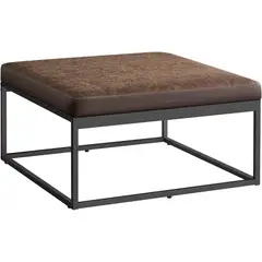 SPACEZAT - Mesa Centro Cuadrada Cuero PU con Cubierta Reversible Frovi