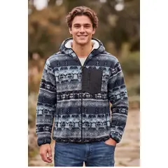 LOOK SHOP - Poleron Peludo Corderito Cierre. Hombre Premium 254