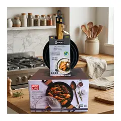 EKOL TACTICA MILITAR - Set Cocina Premium Antiadherente Cerámico Ollas Y Sartenes