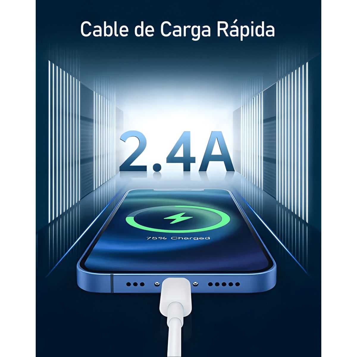 GENERICO - Cable para iphone certificado  foxcoon  1 metro