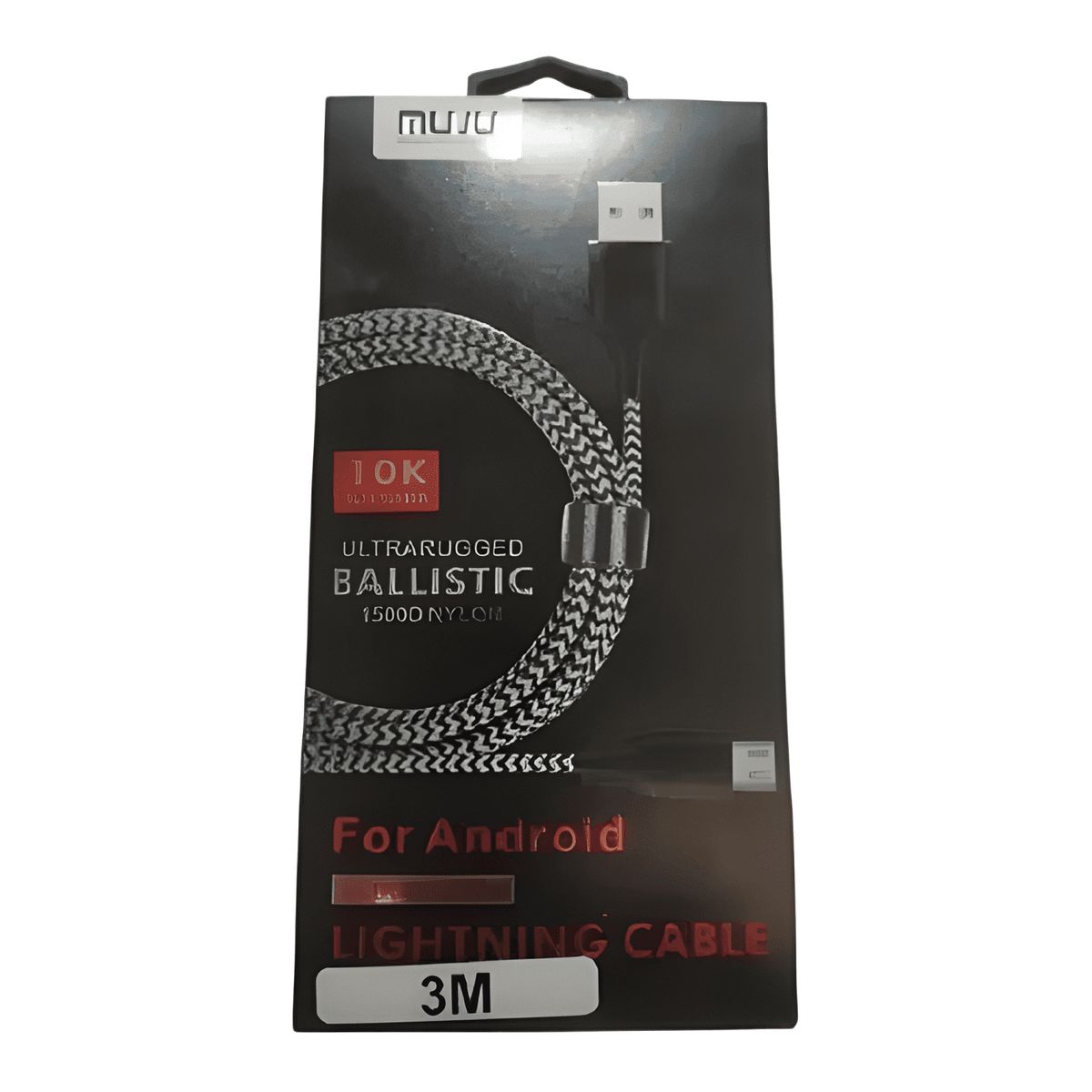 GENERICO - Cable micro USB 3m USB a macho a micro-usb macho Negro