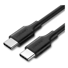 GENERICO - Cable tipo c 2.0 a USB-C 2.0 macho 3a 60w 1mt 50997 Negro