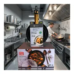 EKOL TACTICA MILITAR - Set Cocina Premium Antiadherente Cerámico Ollas Y Sartenes