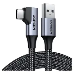 GENERICO - Cable USB-C a USB 3.0 a trenzado 1m Negro