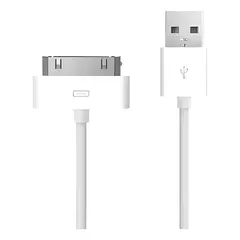 GENERICO - Cable USB compatible iphone 4 4s ipad2 3 30 pines 1 metro