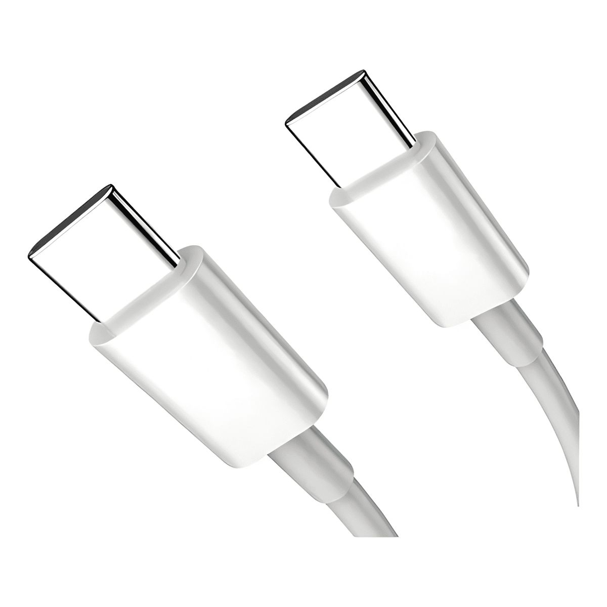 GENERICO - Cable USB tipo c a USB tipo c macho carga y datos 1 Blanco