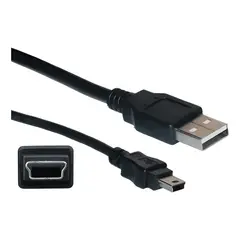 GENERICO - Cable USB mini-usb seisa 1.5m conecta ps3 psp carga Negro