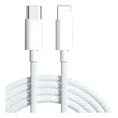 GENERICO - Cable USB tipo c carga rápida nylon trenzado para iphone 2mt