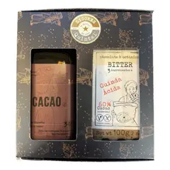 DESTILADOS QUINTAL - Caja Regalo Licor Cacao + Chocolate Bitter Guinda Quintal