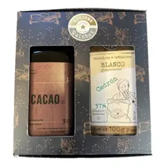 DESTILADOS QUINTAL - Caja Regalo Licor Cacao + Chocolate Blanco Cedrón Quintal