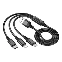 GENERICO - Cable cargador USB 3 en 1 microv8tipo clightning