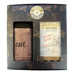 DESTILADOS QUINTAL - Caja Regalo Licor Café + Chocolate Bitter Guinda Quintal