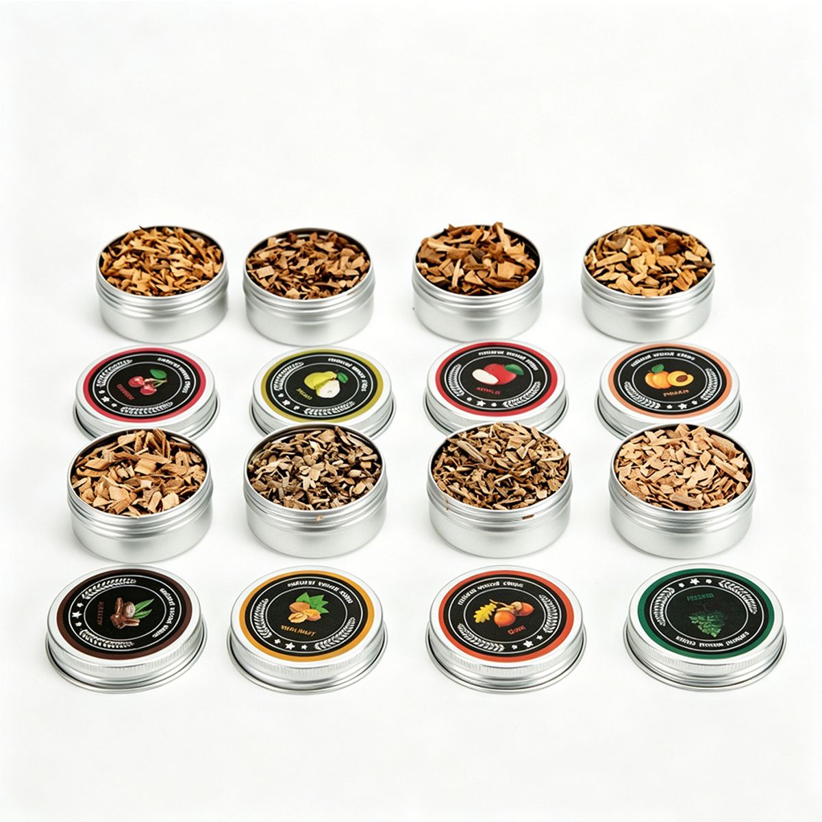 PUREPOWER - Kit De 32PCS  Ahumador Cocteles con 8 Sabores para Bebidas, Vino, Whisky, Carne, Queso, Pollo Asado